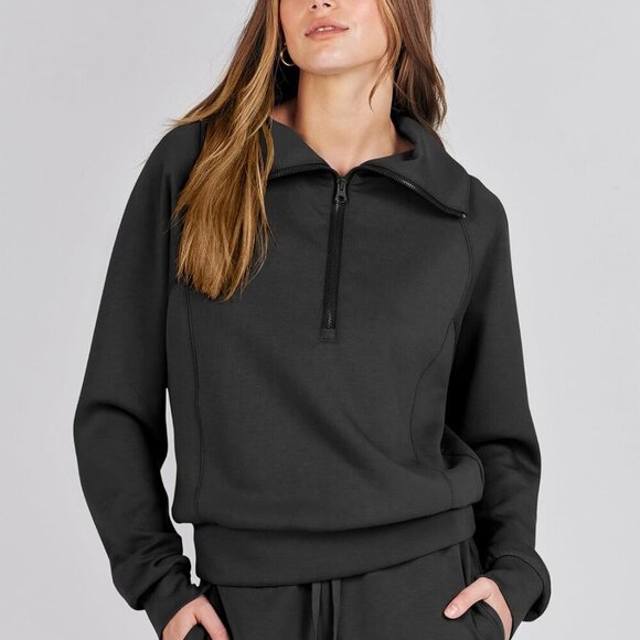 Women Oversized 2-Piece Sweatset Black XL - Picture 8 of 9